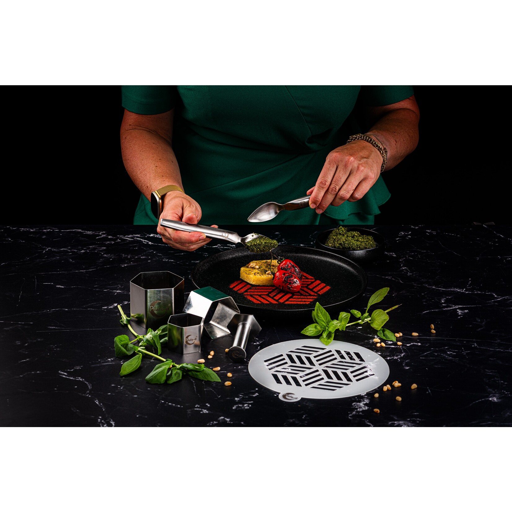 Plate-it Plate-it PP Stencils Hexagon