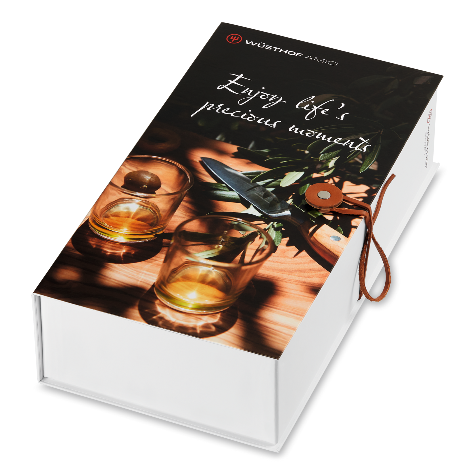 Wusthof Wusthof Amici Koksmes 20 cm giftset met snijplank en olijfolie