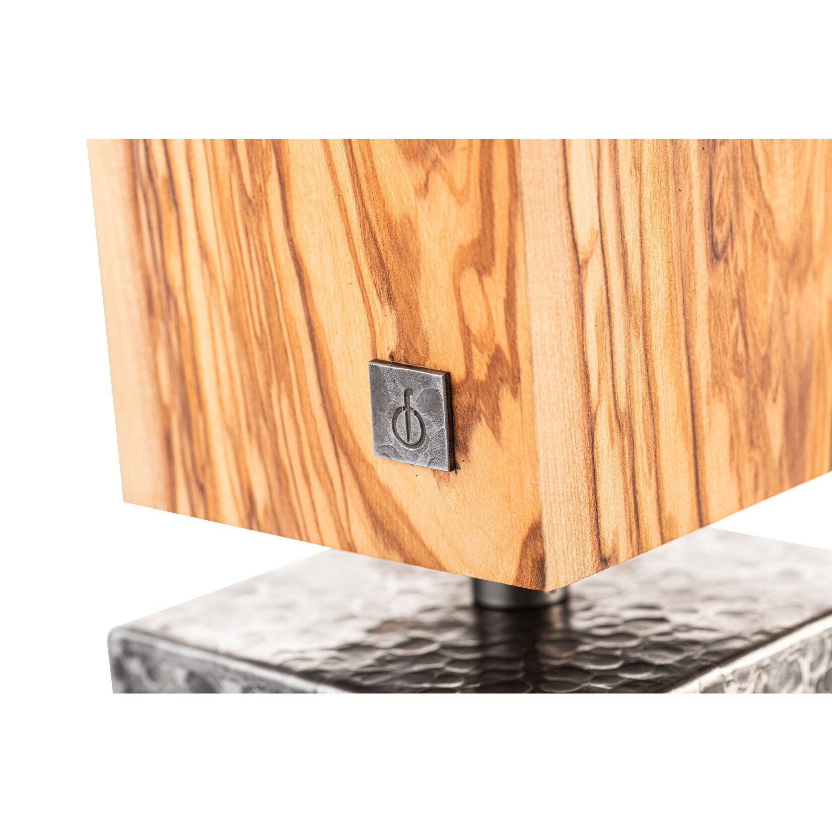 Forged Forged Messenblok roterend, olijfhout