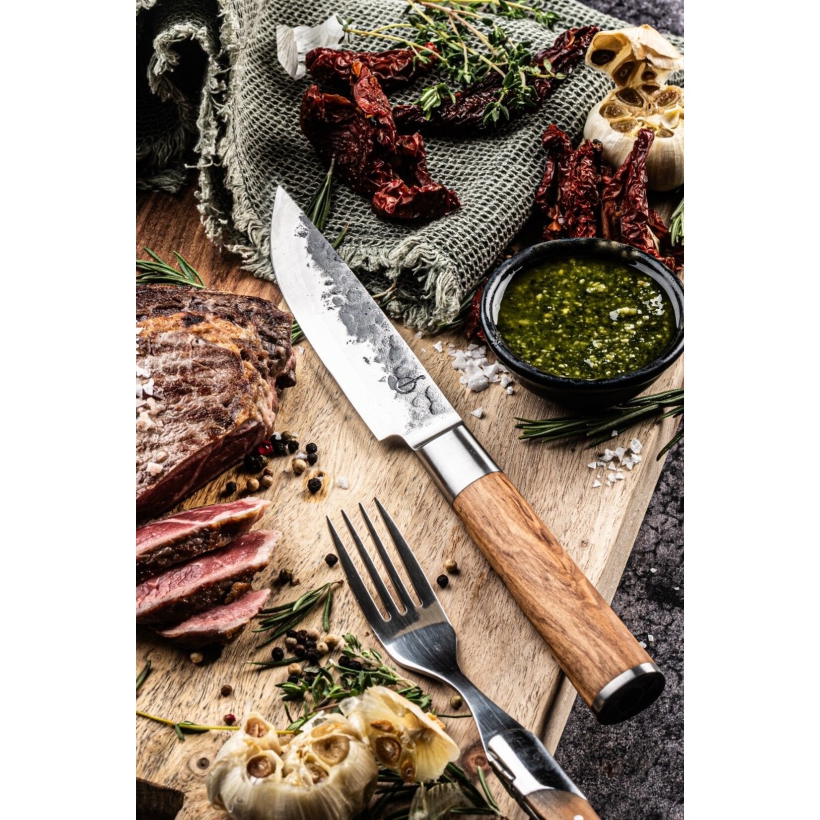 Forged Forged Olive steakmessenset XXL, 4-delig