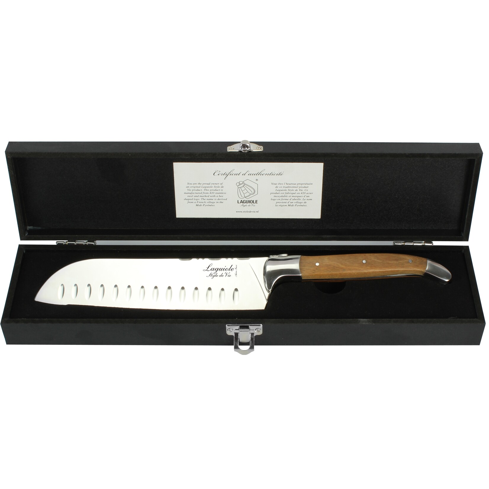 Laguiole Style de Vie Laguiole Style de Vie Luxury Line santokumes 17cm