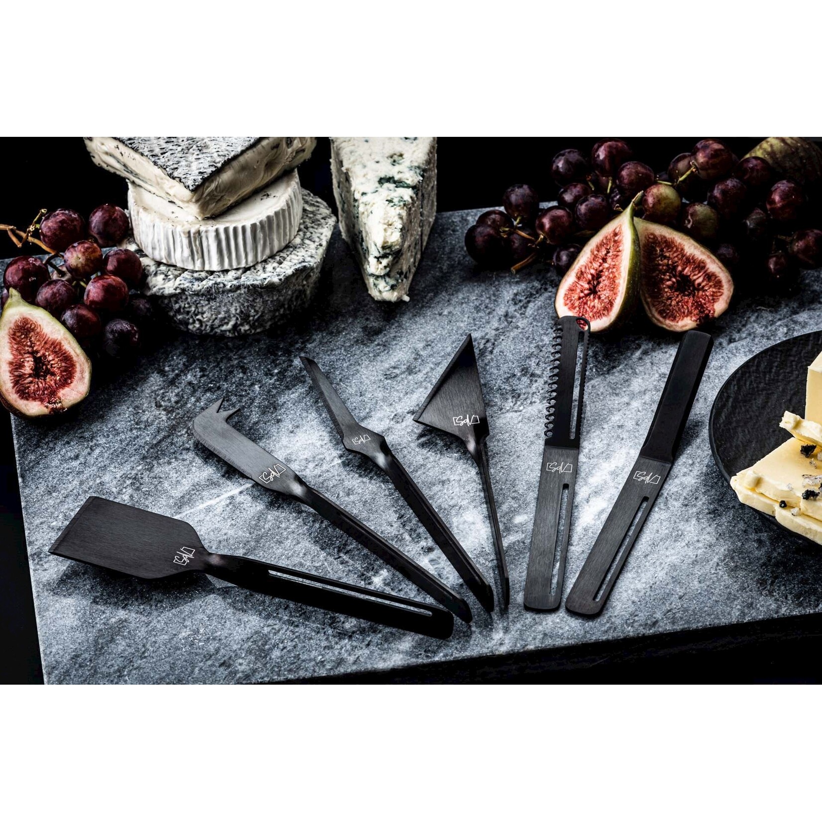 Style de Vie Style de Vie kaasmessenset 6-delig, zwart