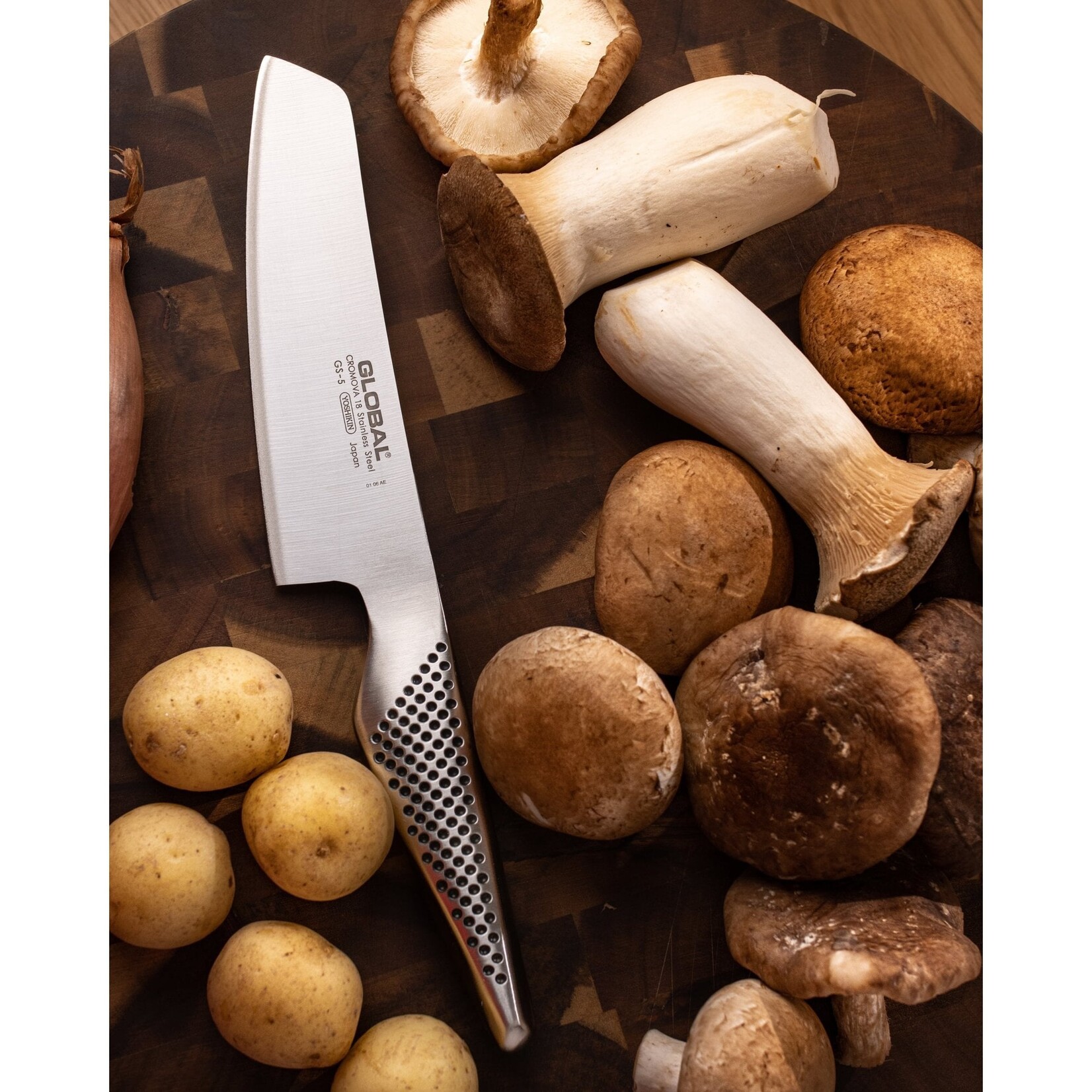 Global Global messenset 4-delig - Koksmes, Groentemes, Fileermes, Officemes