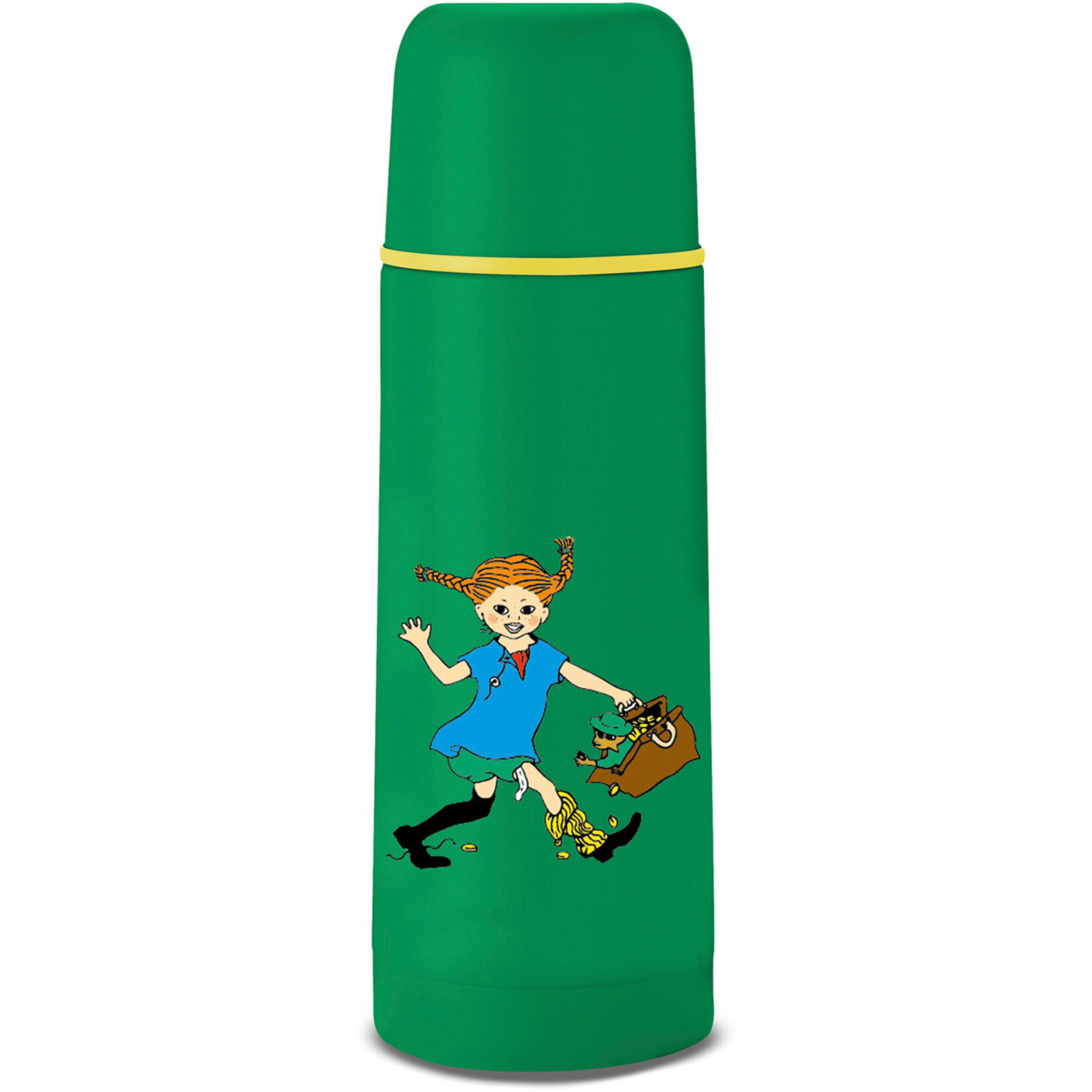 Primus Primus thermosfles Pippi Langkous 0,35 liter, rvs groen