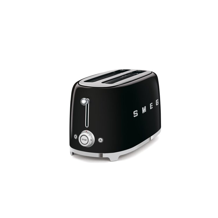 SMEG SMEG Broodrooster TSF02BLEU, 2x4 zwart