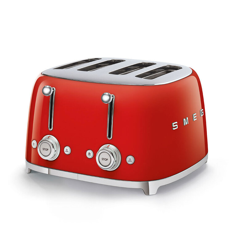 SMEG SMEG Broodrooster TSF03RDEU, 4-slots rood
