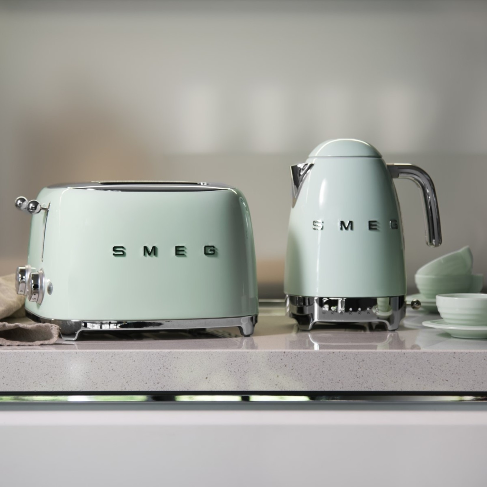 SMEG SMEG Broodrooster TSF03PGEU, 4-slots watergroen