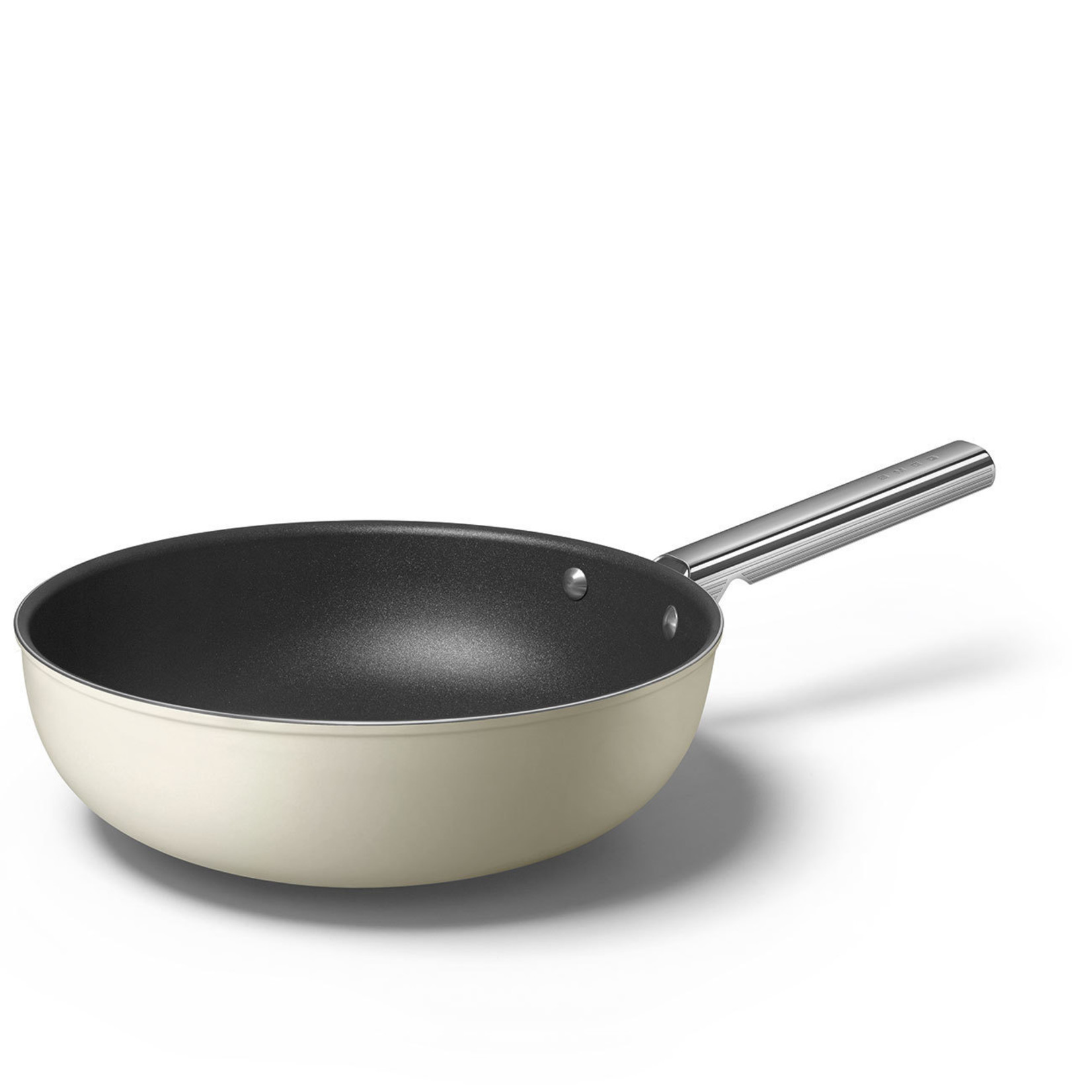 SMEG SMEG Wok 30 cm, anti-aanbaklaag, crème mat, CKFW3001CRM