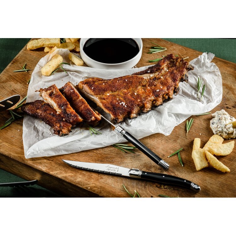 Laguiole Style de Vie Style de Vie Premium Line steakmessenset 6-delig Zwart 1,8mm