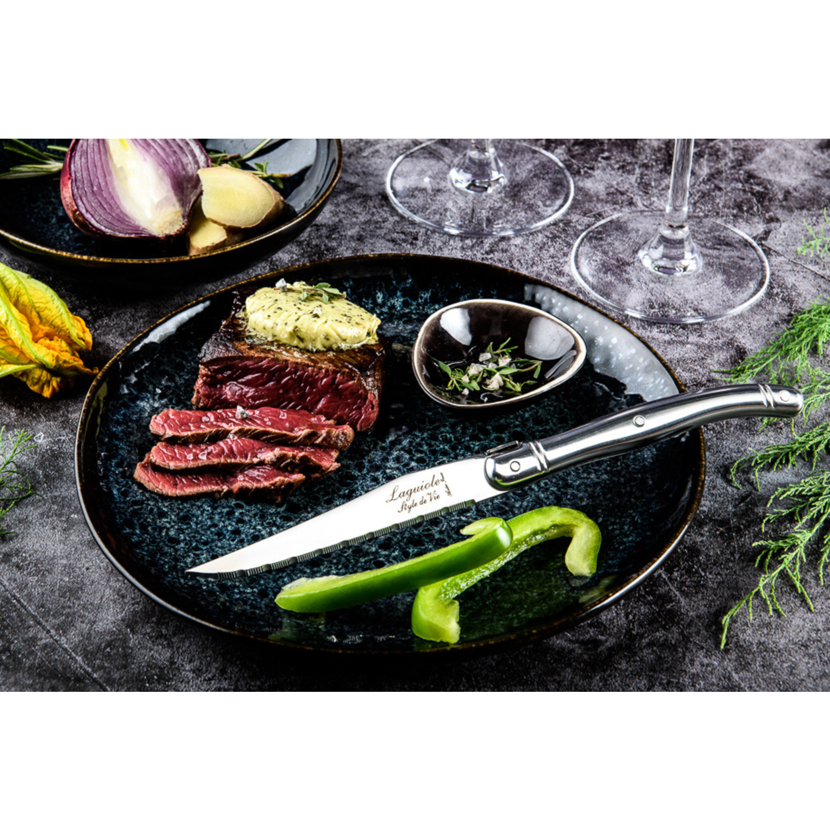 Laguiole Style de Vie Style de Vie Premium Line steakmessenset 6-delig RVS 1,8mm