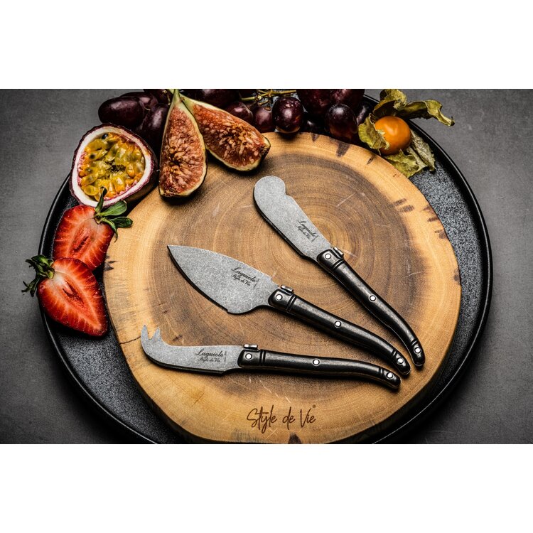 Laguiole Style de Vie Laguiole Style de vie Premium line kaasmessenset 3-delig stonewash