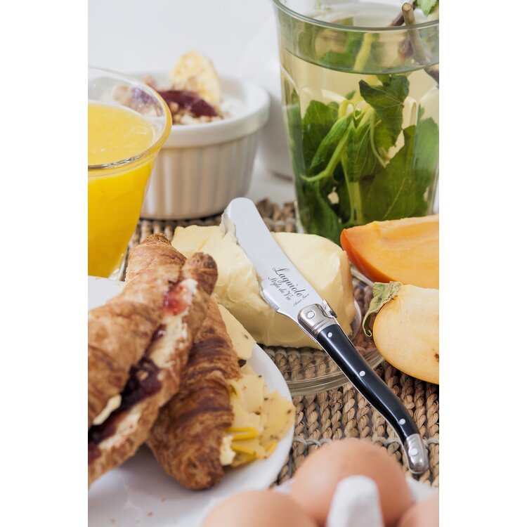 Laguiole Style de Vie Laguiole Style de Vie Premium Line botermessenset 4-delig zwart