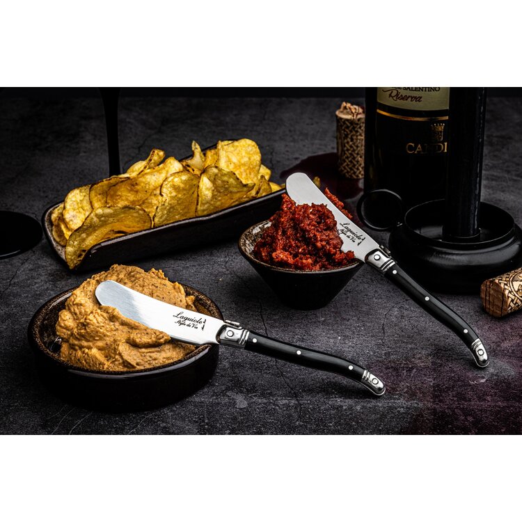 Laguiole Style de Vie Laguiole Style de Vie Premium Line botermessenset 4-delig zwart