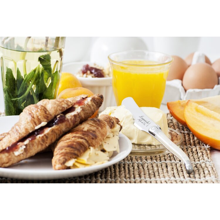 Laguiole Style de Vie Laguiole Style de Vie Premium Line botermessenset 4-delig parelmoer