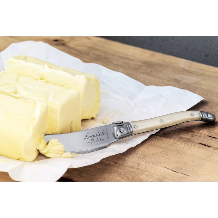 Laguiole Style de Vie Laguiole Style de Vie Premium Line botermessenset 4-delig parelmoer