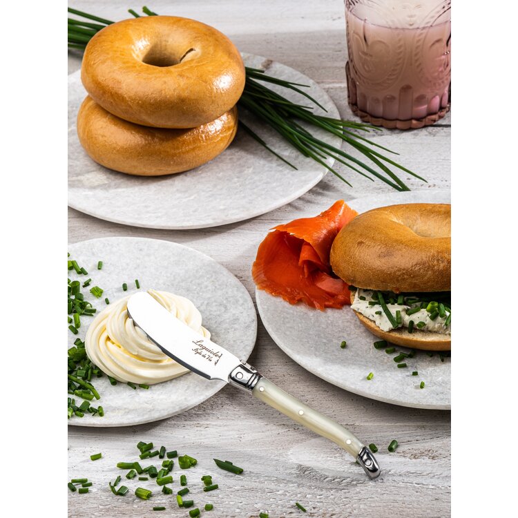 Laguiole Style de Vie Laguiole Style de Vie Premium Line botermessenset 4-delig parelmoer