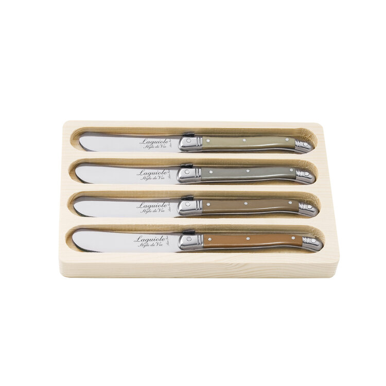 Laguiole Style de Vie Laguiole Style de Vie Premium Line botermessenset 4-delig tresure