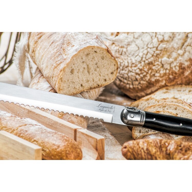 Laguiole Style de Vie Laguiole Style de Vie Premium Line broodmes 20cm zwart