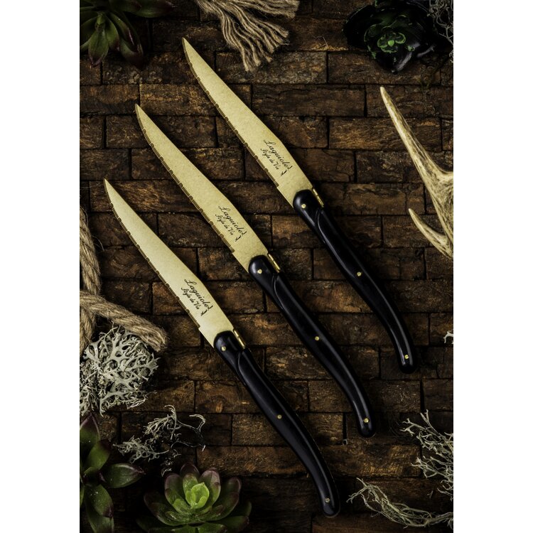 Laguiole Style de Vie Laguiole Style de Vie Prestige Line steakmessenset 6-delig goud