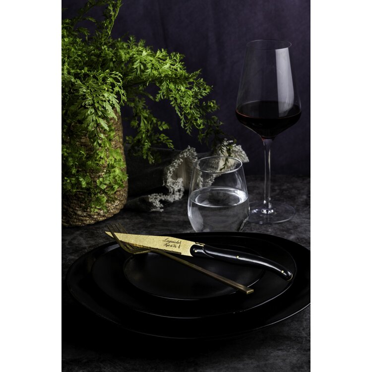 Laguiole Style de Vie Laguiole Style de Vie Prestige Line steakmessenset 6-delig goud