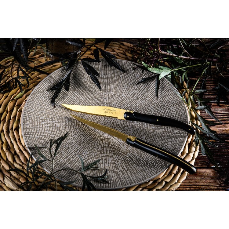 Laguiole Style de Vie Laguiole Style de Vie Prestige Line steakmessenset 6-delig goud