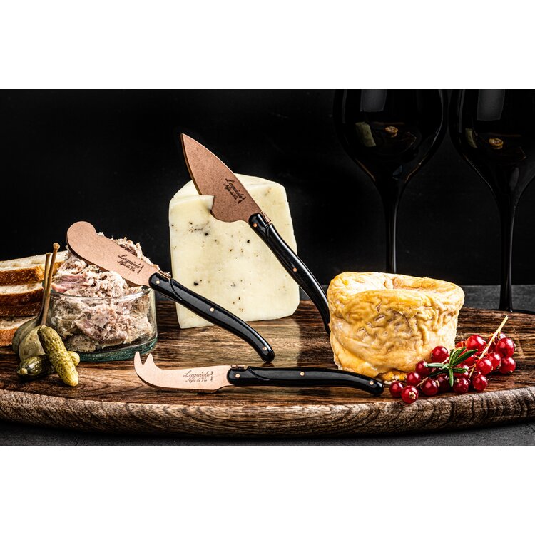 Laguiole Style de Vie Laguiole Style de Vie Prestige Line kaasmessenset 3-delig koper