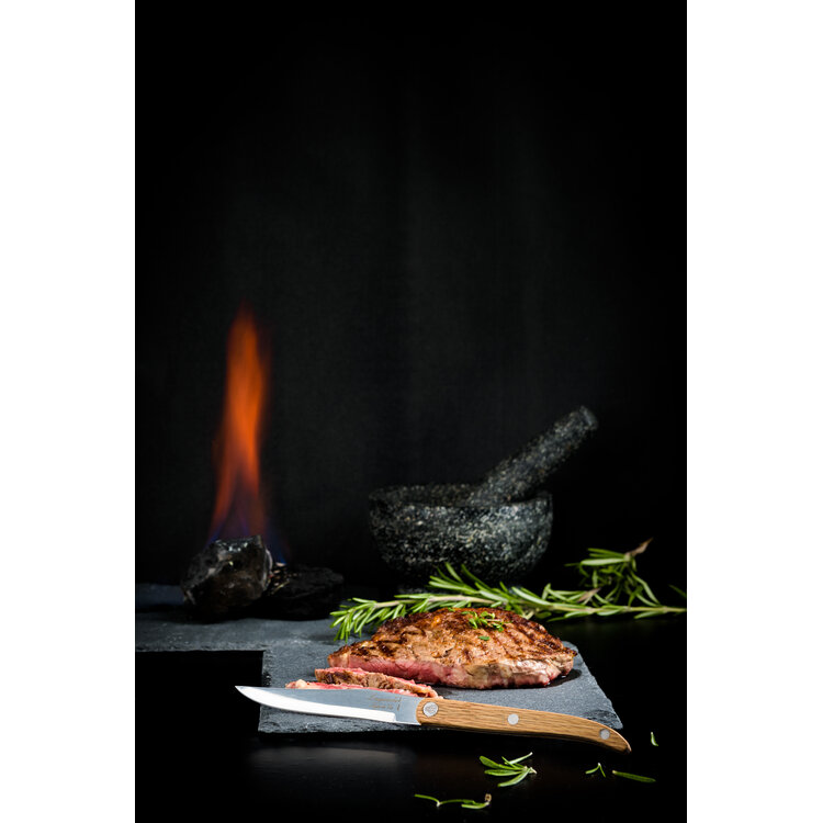 Laguiole Style de Vie Laguiole Style de Vie Innovation Line steakmessenset 6-delig glad eikenhout