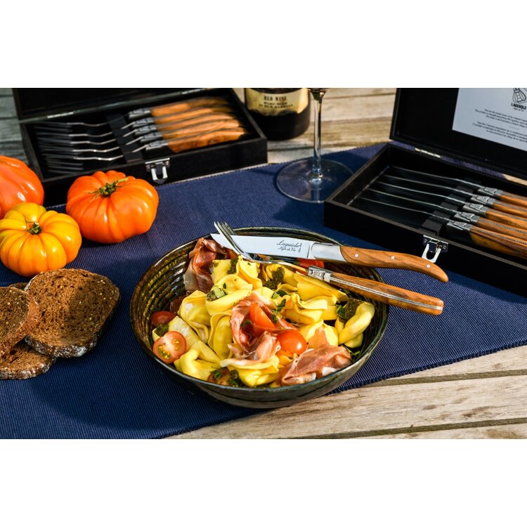 Laguiole Style de Vie Laguiole Style de Vie Luxury Line Steakmessenset 6-delig olijfhout