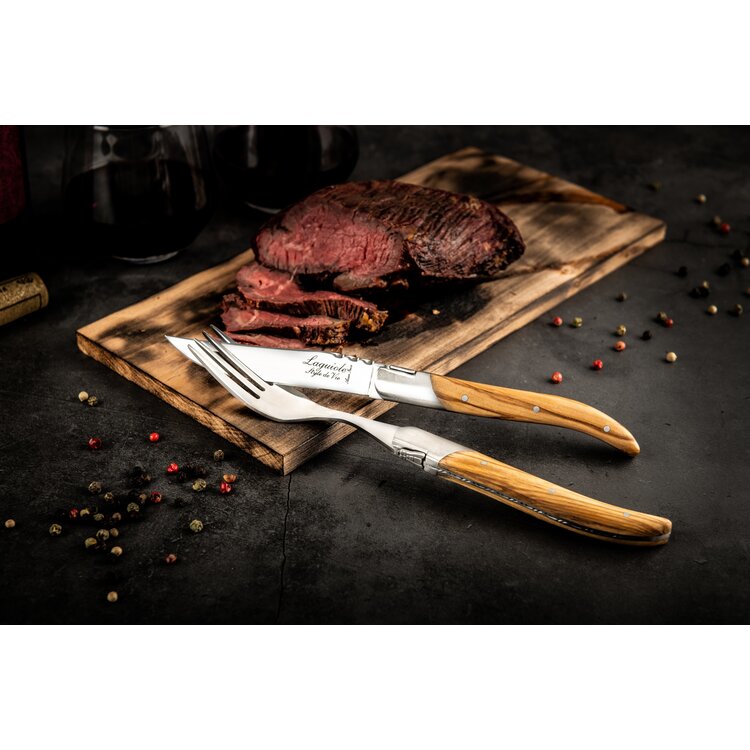 Laguiole Style de Vie Laguiole Style de Vie Luxury Line Steakmessenset 6-delig olijfhout