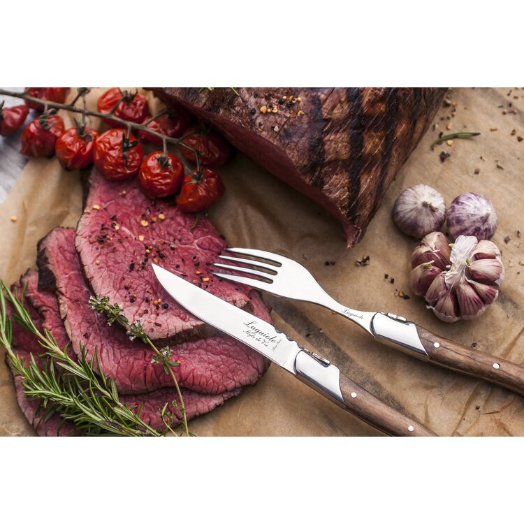 Laguiole Style de Vie Laguiole Style de Vie Luxury Line Steakmessenset 6-delig olijfhout