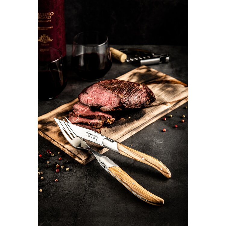 Laguiole Style de Vie Laguiole Style de Vie Luxury Line Steakmessenset 6-delig olijfhout