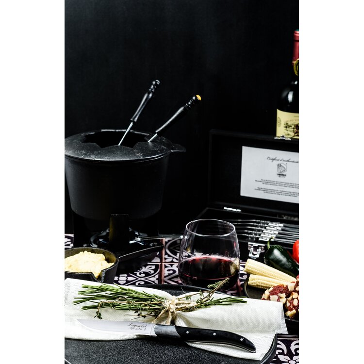 Laguiole Style de Vie Laguiole Style de Vie Luxury Line Steakmessenset 6-delig zwart pakkahout