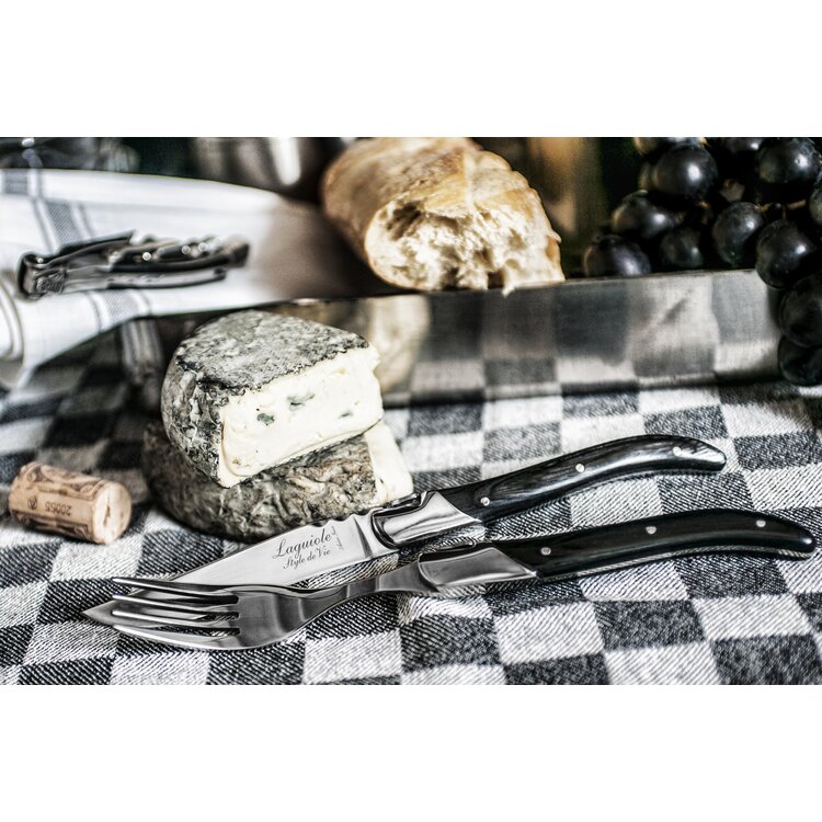 Laguiole Style de Vie Laguiole Style de Vie Luxury Line Steakmessenset 6-delig zwart pakkahout