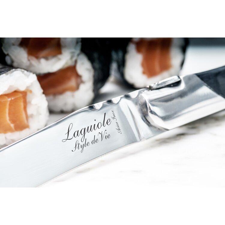 Laguiole Style de Vie Laguiole Style de Vie Luxury Line Steakmessenset 6-delig zwart pakkahout