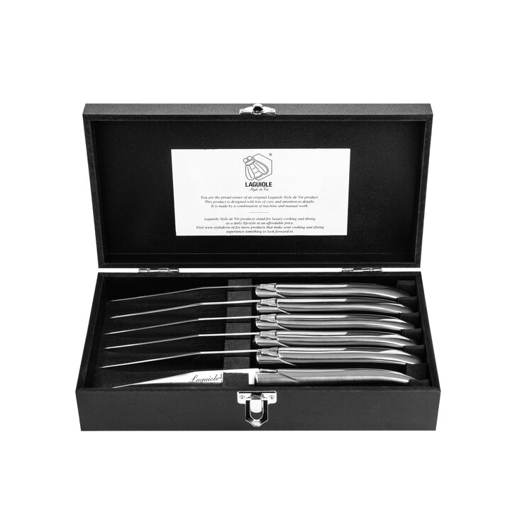 Laguiole Style de Vie Laguiole Style de Vie Luxury Line Steakmessenset 6-delig rvs