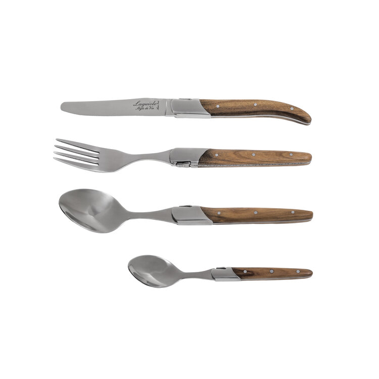 Laguiole Style de Vie Laguiole Style de Vie Luxury Line bestekset 16-delig olijfhout