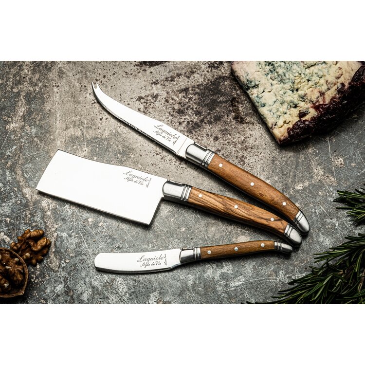 Laguiole Style de Vie Laguiole Style de Vie Luxury Line Kaasmessenset olijfhout 3-delig