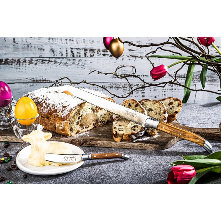 Laguiole Style de Vie Laguiole Style de Vie Luxury Line broodmes 20cm olijfhout