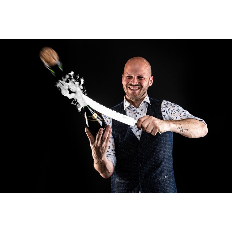 Laguiole Style de Vie Laguiole Style de Vie Luxury Line champagnezwaard rood pakkahout