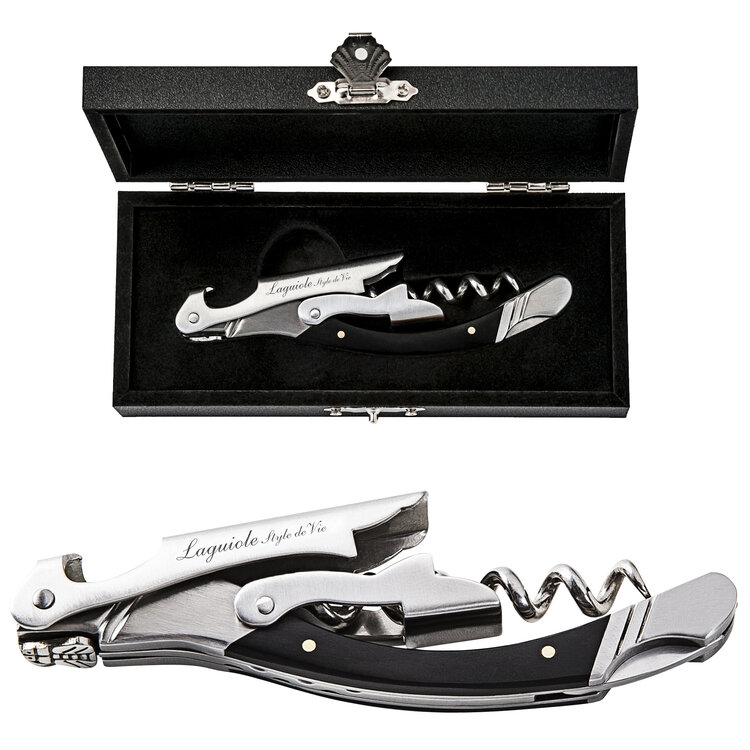 Laguiole Style de Vie Laguiole Style de Vie kurkentrekker zwart pakkahout