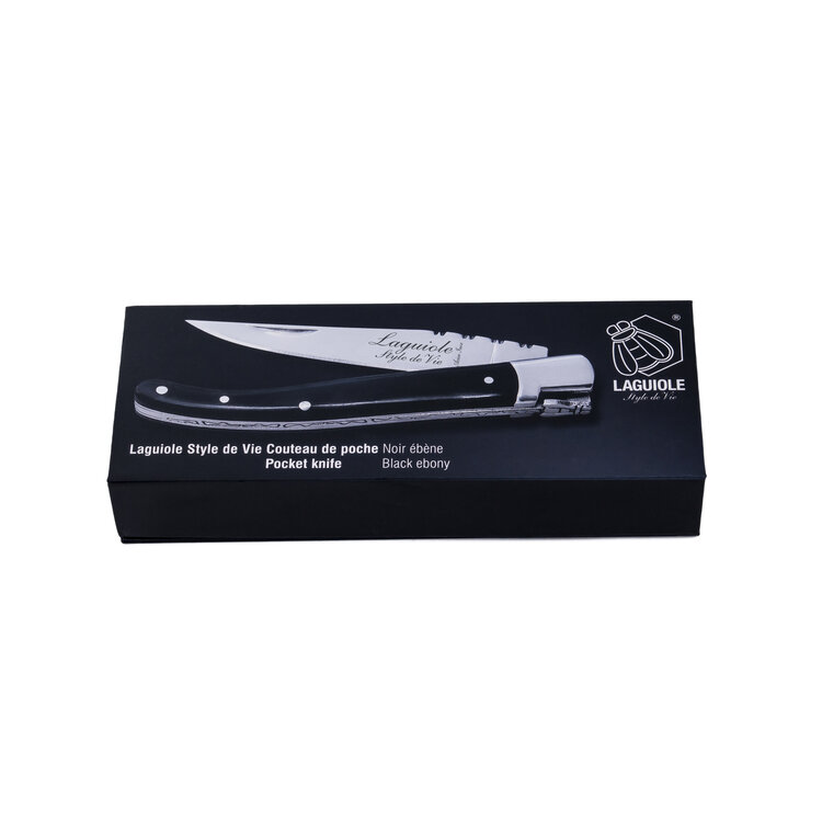 Laguiole Style de Vie Laguiole Style de Vie zakmes zwart pakkahout