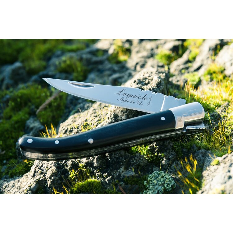 Laguiole Style de Vie Laguiole Style de Vie zakmes zwart pakkahout