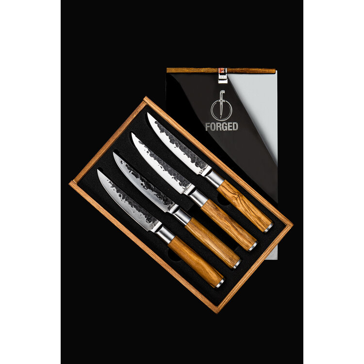 Forged Forged Olive steakmessenset 4-delig