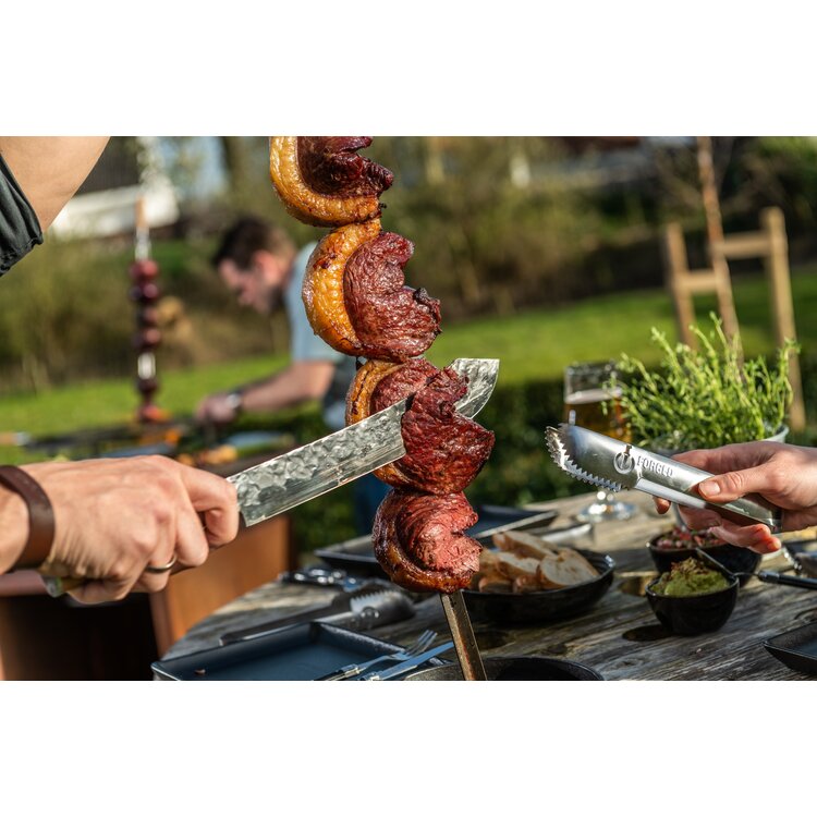 Forged Forged Churrasco tang set van 4