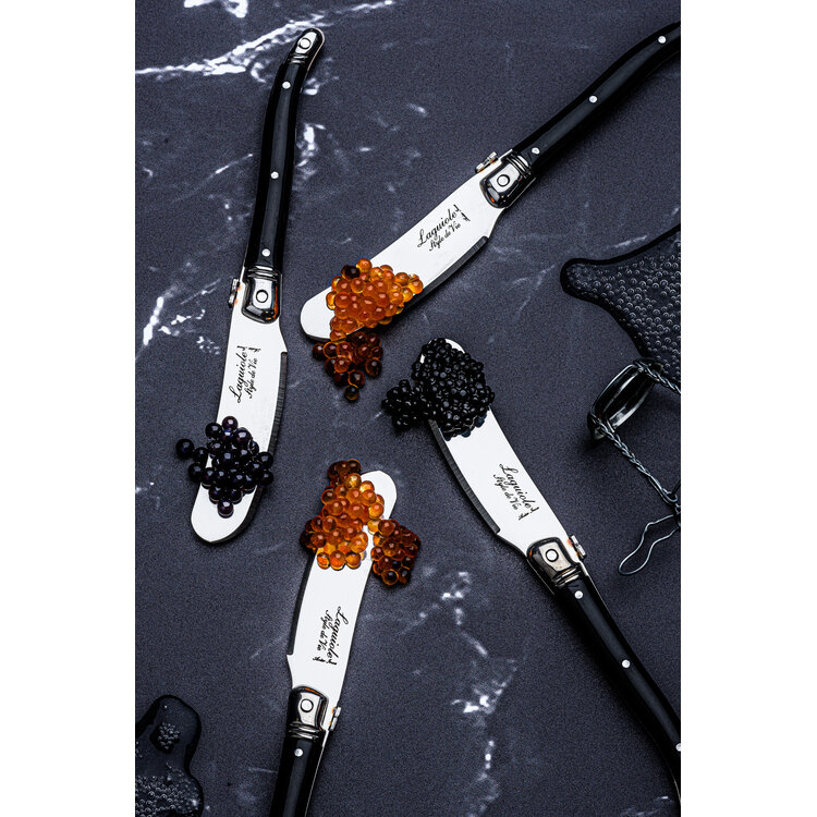 Laguiole Style de Vie Laguiole Style de Vie Premium Line botermessenset 4-delig zwart