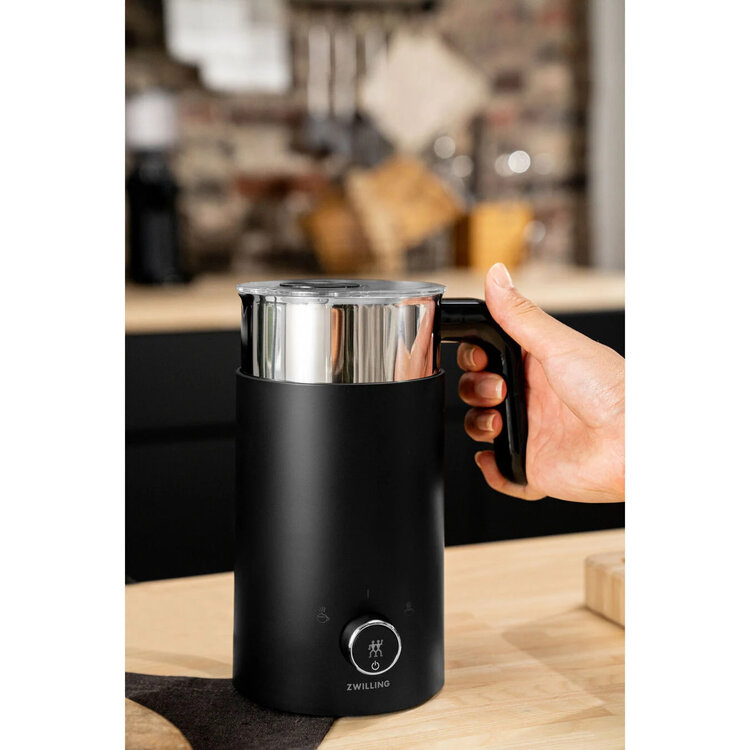 Zwilling Zwilling Enfinigy melkopschuimer zwart, warme en koude dranken, rvs melkreservoir
