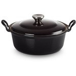 Le Creuset Gietijzeren ronde braadpan ebbenzwart, 24 cm