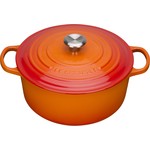 Le Creuset Gietijzeren ronde braadpan oranjerood, 26 cm