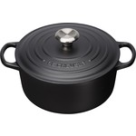 Le Creuset Gietijzeren ronde braadpan mat zwart, 26 cm