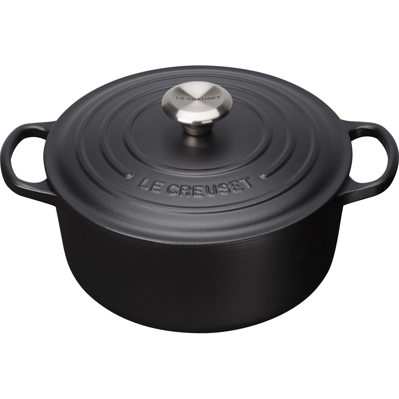 Le Creuset Le Creuset Gietijzeren ronde braadpan mat zwart, 26 cm, 5,3 l